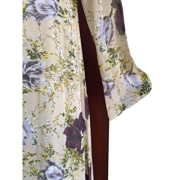 Vintage Diapositive Woodland Fairycore Romantic Floral Maxi Dress Y2K Ethereal - Picture 3 of 8